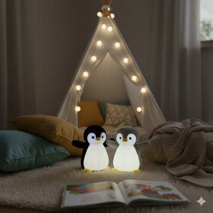 Peluche Pingouin Veilleuse Led