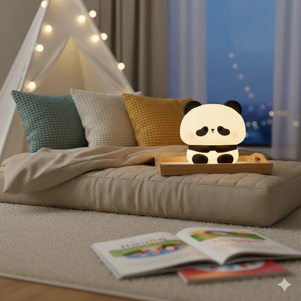 Veilleuse Panda Bebe Led Rechargeable en Silicone