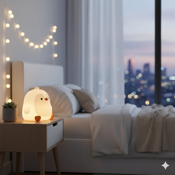 Lampe Pingouin Veilleuse en Silicone 7 Couleurs