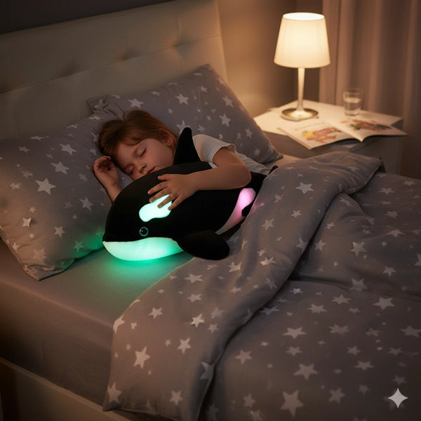 Grand Doudou Veilleuse Baleine Led