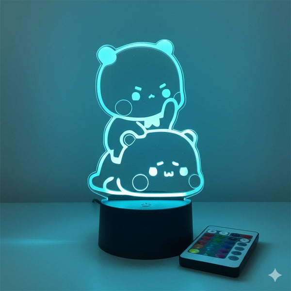 Panda Lumineux Veilleuse Télécommande 16 Couleurs 3D
