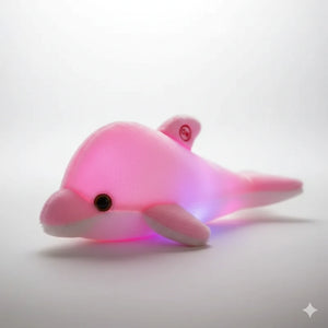Coussin Lumineux en Peluche Doux en forme de Dauphin