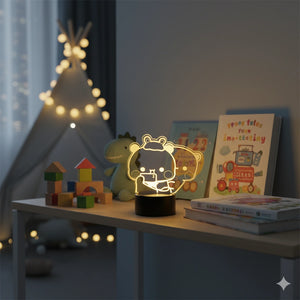 Lampe Veilleuse Panda Télécommande 3D 16 couleurs