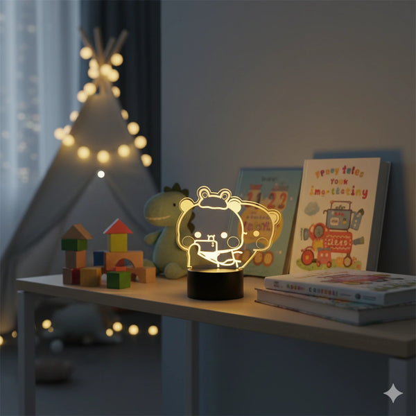 Lampe Veilleuse Panda Télécommande 3D 16 couleurs