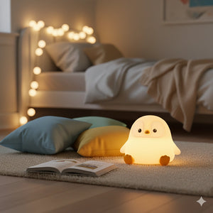 Veilleuse Bébé Pingouin en Silicone