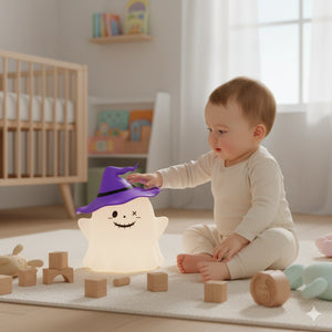 Veilleuse de chevet en Silicone Fantôme