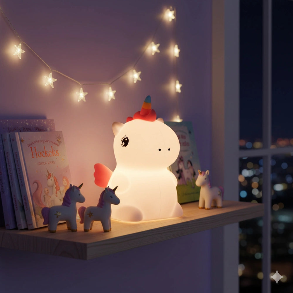 Veilleuse Licorne Rechargeable en Silicone