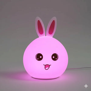 Veilleuse en Forme de Lapin en Silicone 7 Couleurs