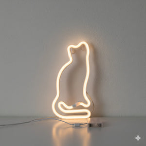 Veilleuse de Nuit Néon en forme de Chat