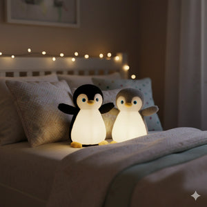 Peluche Pingouin Veilleuse Led