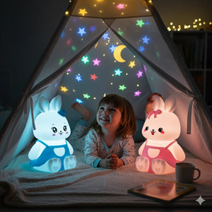 Petite Veilleuse Lapin en Silicone 7 Couleurs