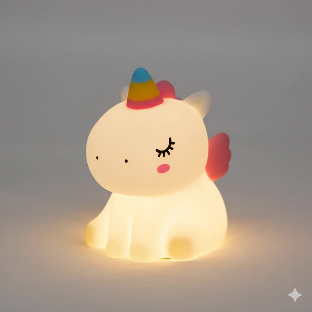 Veilleuse Licorne Led Rechargeable en Silicone