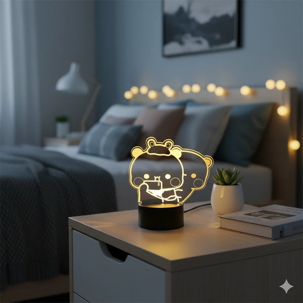 Lampe Veilleuse Panda Télécommande 3D 16 couleurs