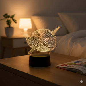 Lampe Veilleuse Baleine 3D