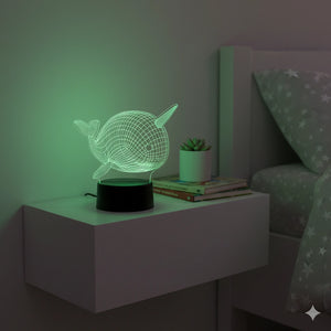 Lampe Veilleuse Baleine 3D