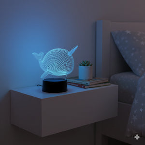 Lampe Veilleuse Baleine 3D