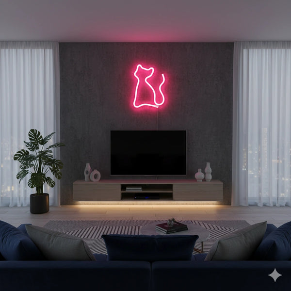 Veilleuse Chat Led Néon