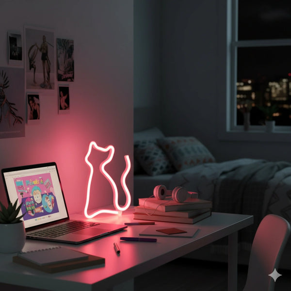 Veilleuse Chat Led Néon
