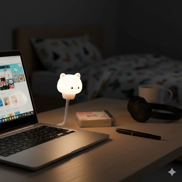 Veilleuse Chat Bebe avec Télécommande