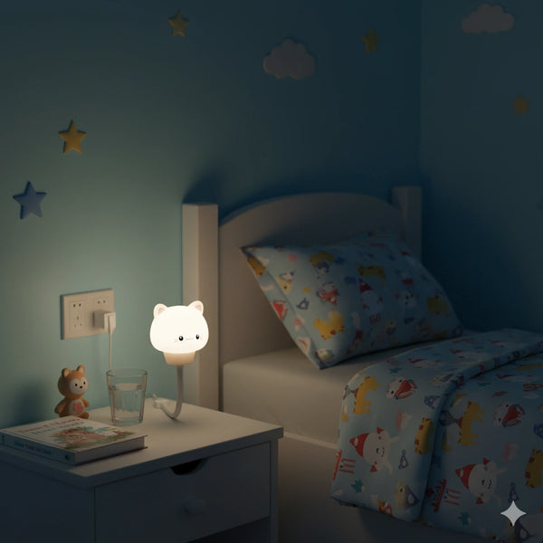 Veilleuse Chat Bebe avec Télécommande