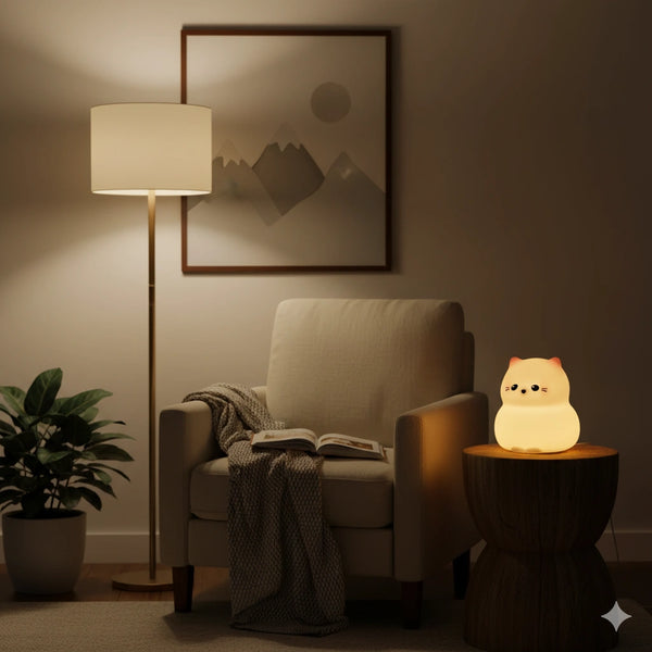 veilleuse silicone chat