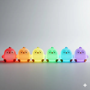 Lampe Pingouin Veilleuse en Silicone 7 Couleurs