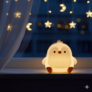 Lampe Pingouin Veilleuse en Silicone 7 Couleurs