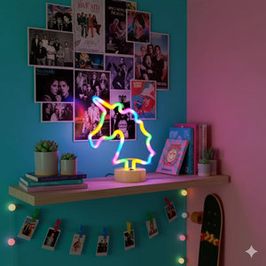 Lampe veilleuse licorne Led Néon