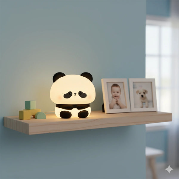 Veilleuse Panda Bebe Led Rechargeable en Silicone