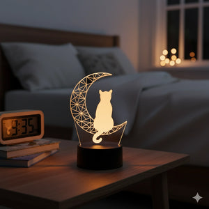 Veilleuse 3D Chat 7 Couleurs
