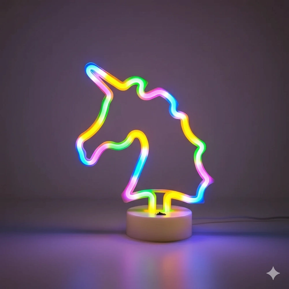 Lampe veilleuse licorne Led Néon