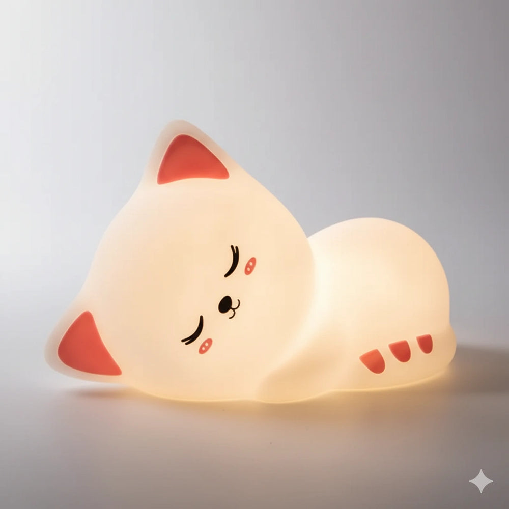 Veilleuse Chat Silicone 7 Couleurs