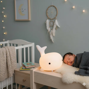 Veilleuse Baleine Blanche Rechargeable