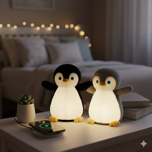 Peluche Pingouin Veilleuse Led
