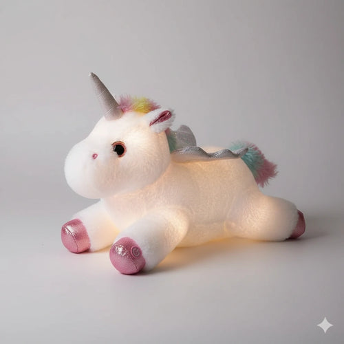 Licorne Veilleuse Peluche Lumières LED