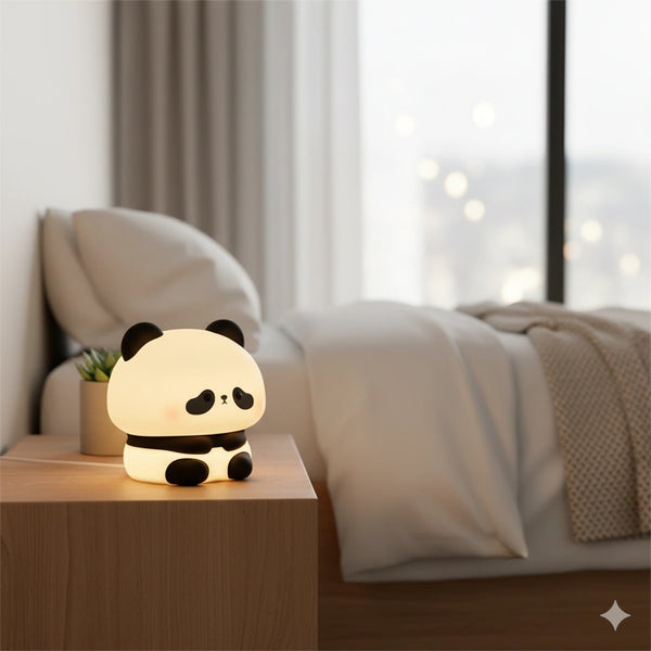 Veilleuse Panda Bebe Led Rechargeable en Silicone
