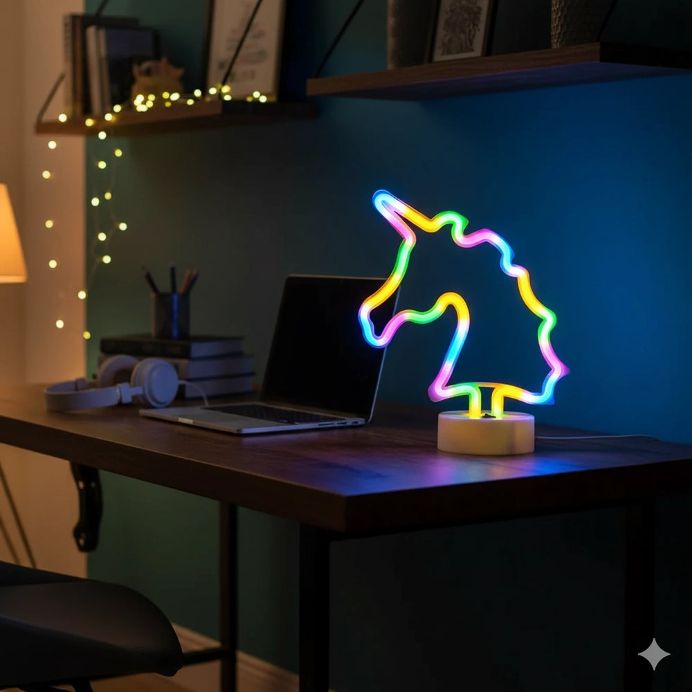 Lampe veilleuse licorne Led Néon