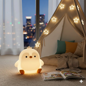 Lampe Pingouin Veilleuse en Silicone 7 Couleurs