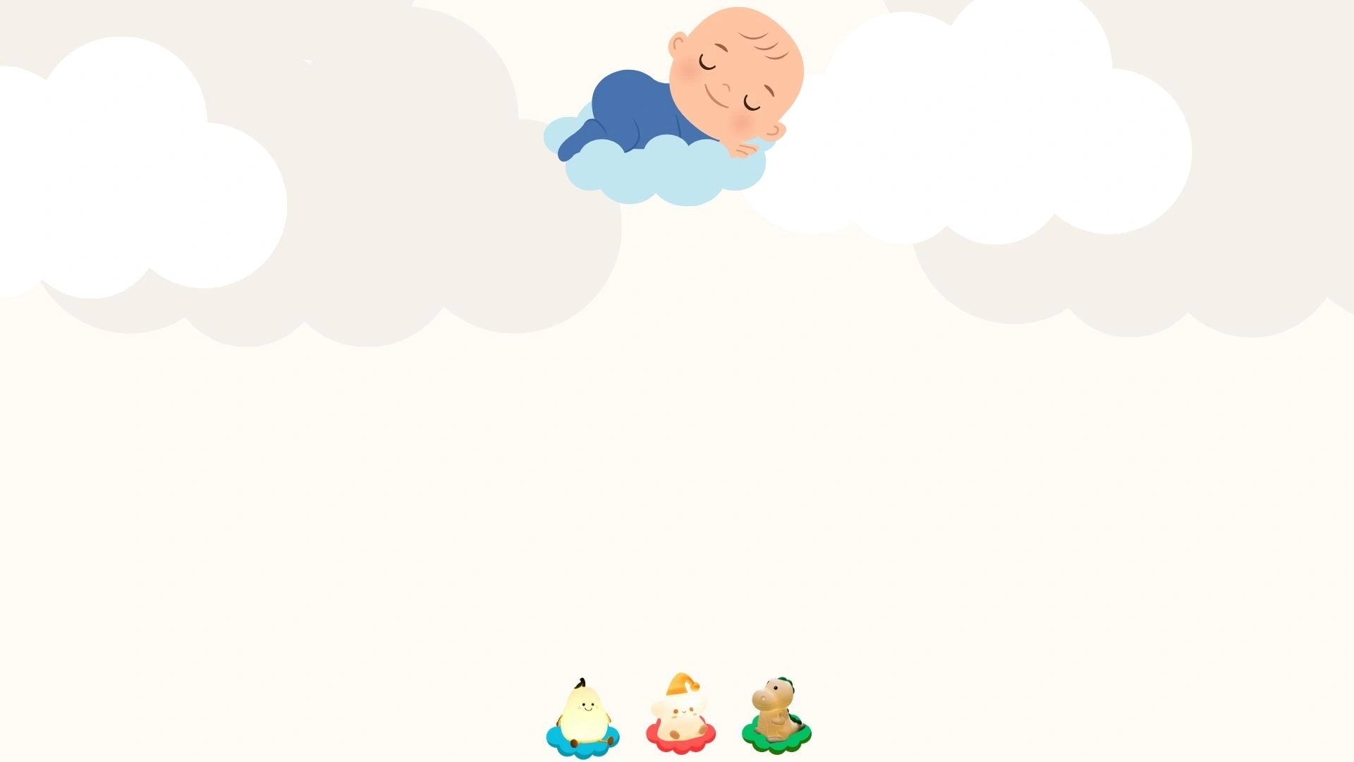 Bannière promotionnelle Mobile affichant les nouveautés de veilleuses pour le mois, idéales pour le sommeil de bébé