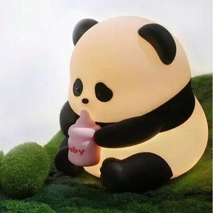 Lampe LED veilleuse panda, lumière apaisante et ludique pour chambre bébé et enfant