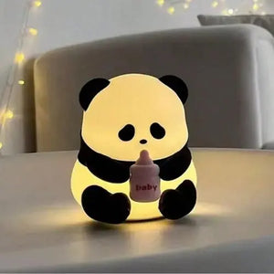 Lampe veilleuse panda LED, design mignon et sécurisée pour chambre bébé et enfant