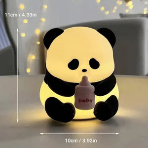 Veilleuse bébé panda LED, lampe de nuit décorative et réconfortante pour chambre enfant.