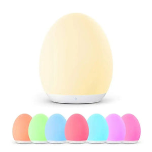 Veilleuse LED en forme d’œuf, rechargeable par USB, lumière douce et apaisante pour chambre bébé et enfant