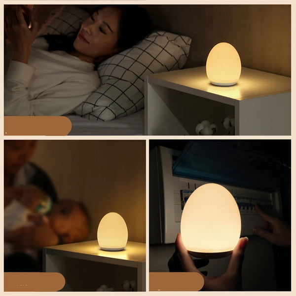 Veilleuse œuf LED rechargeable USB, lumière douce et originale pour bébé et chambre enfant