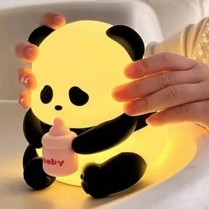 Veilleuse LED panda mignonne, lumière douce et apaisante pour chambre bébé et enfant