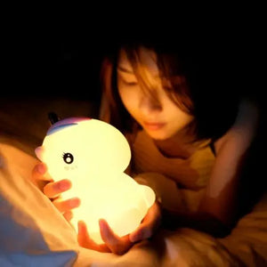 Veilleuse bébé licorne LED en silicone, lampe de nuit originale et sécurisée, rechargeable USB pour chambre enfant