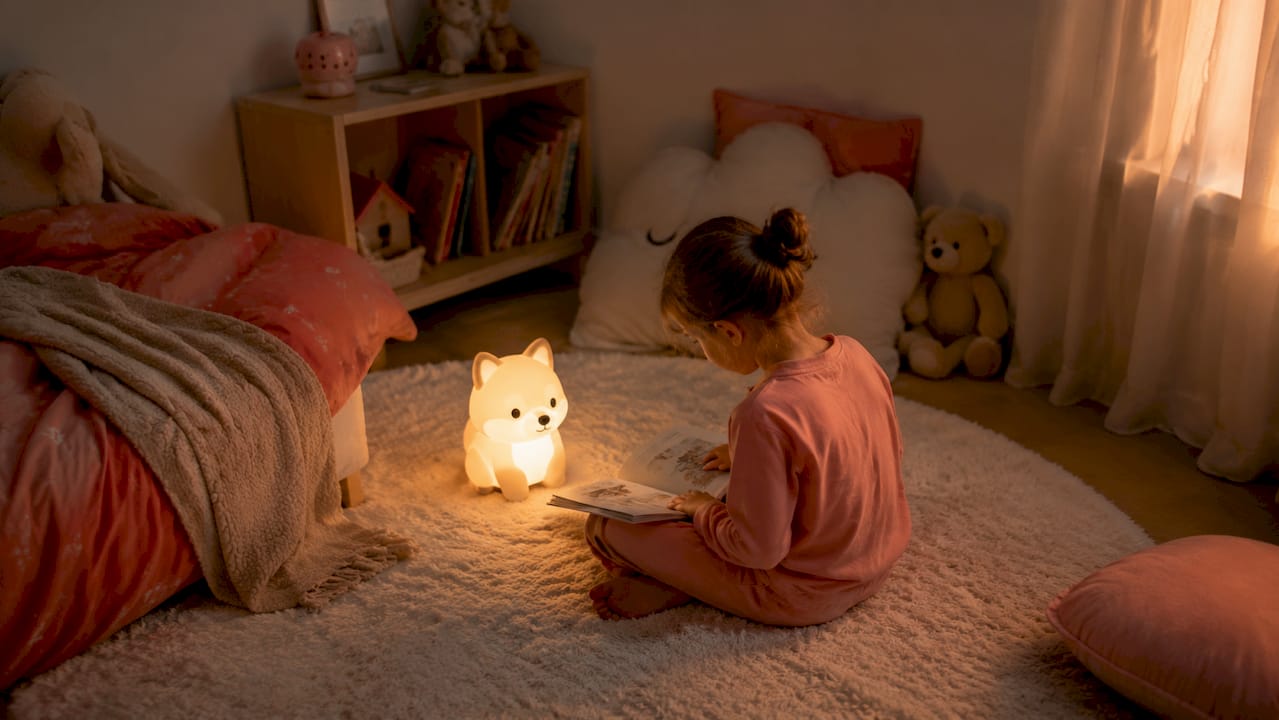 Dans la chambre de votre enfant, une veilleuse en forme d’animal apporte une douce ambiance rassurante pour des nuits tout en tranquillité.