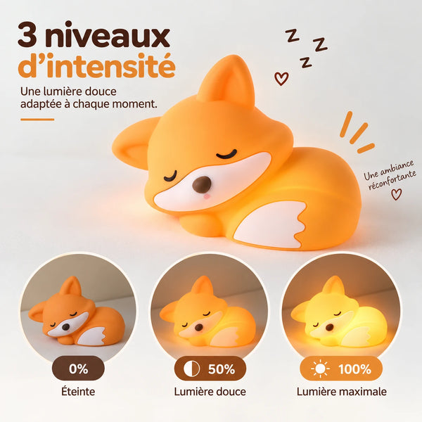 Veilleuse Renard Rechargeable En Silicone - Foxy