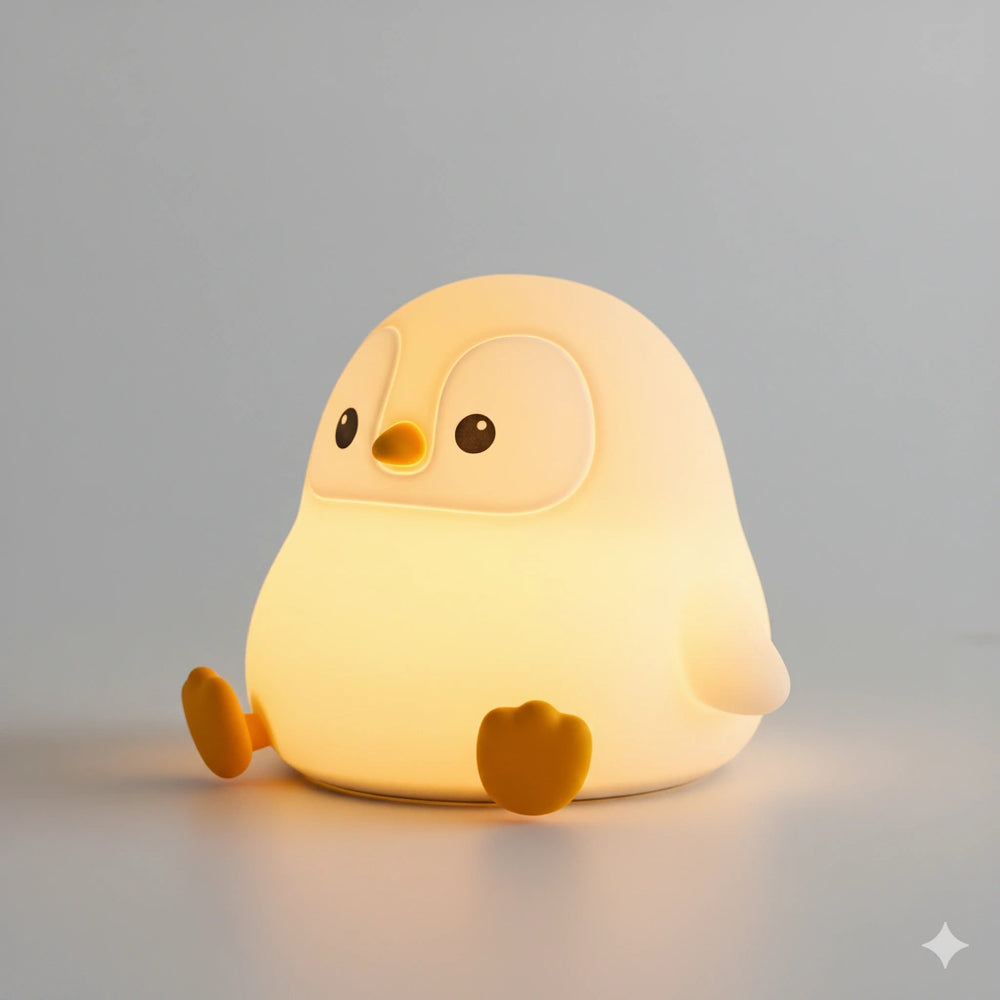 Veilleuse Bébé Pingouin en Silicone
