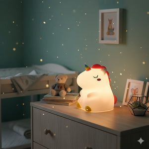 Petite Veilleuse Licorne Rechargeable en Silicone